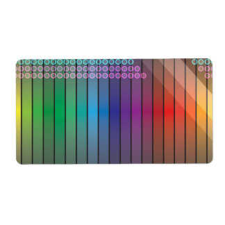 Funky Rainbow Abstract Label