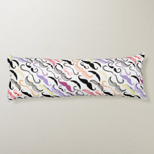 Funky Rainbow Mustache Design Body Pillow
