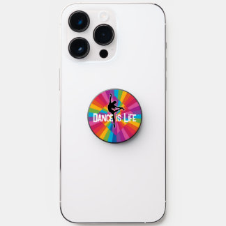 Funky Rainbow Stripes Dance is Life PopSocket