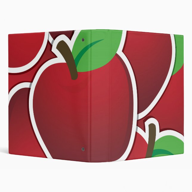Funky red apple 3 ring binder (Background)