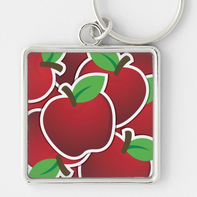 Funky red apple keychain (Front)