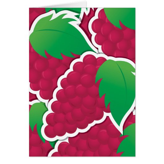 Funky red grapes cards (Front)