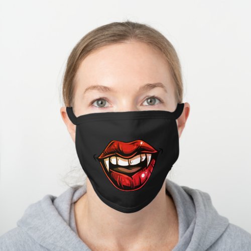 Funky Red Lips Vampire Teeth Cloth Face Mask