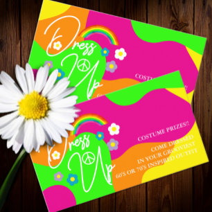 Funky Retro Bridal Shower Costume Dress Up Enclosure Card