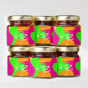 Funky Retro Bridal Shower Honey Jar Favors