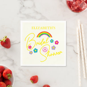 Funky Retro Bridal Shower Napkins