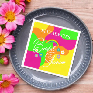 Funky Retro Bridal Shower Napkins
