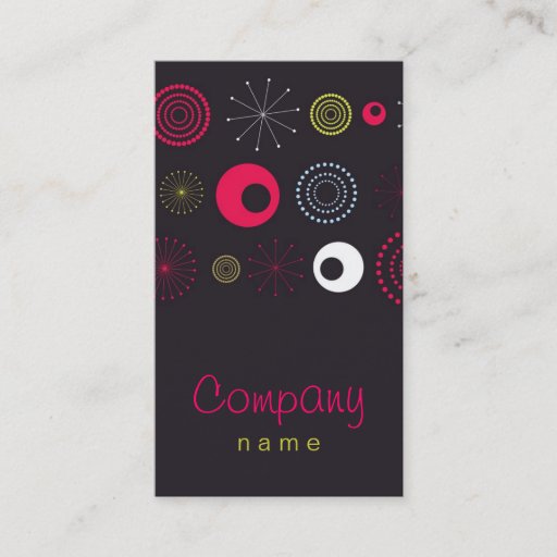 Customizable Funky Retro Business Card
