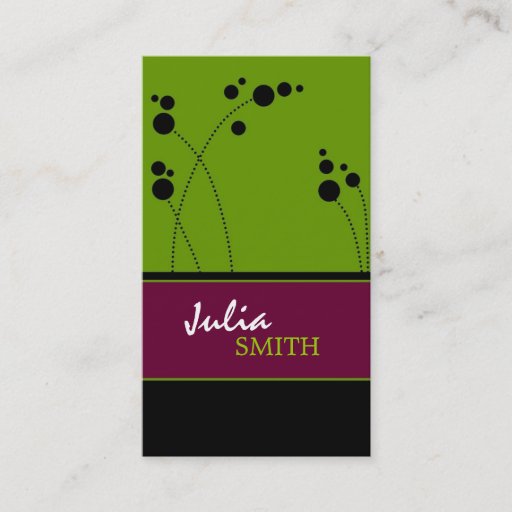 Customizable Funky Retro Business Cards