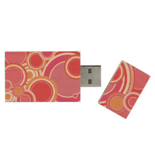 Funky Retro Circles USB Flash Drive