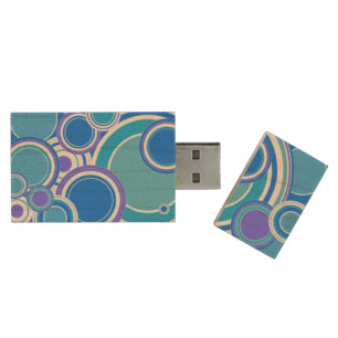 Funky Retro Circles USB Flash Drive