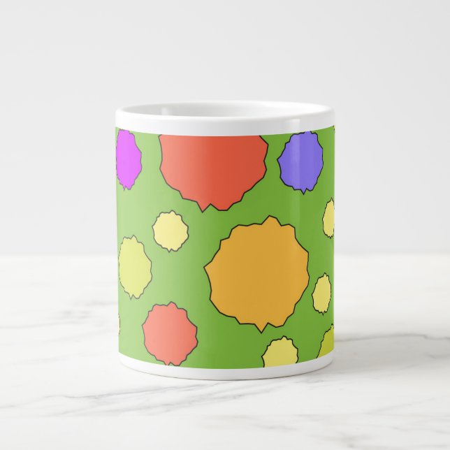 Funky retro color circles coffee mug (Front)