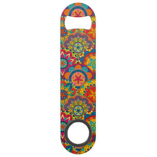 Funky Retro Colorful Mandala Pattern Speed Bottle Opener