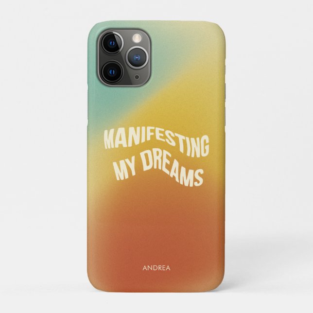 Funky Retro Grainy Gradient Texture Manifestation Case-Mate iPhone Case (Back)