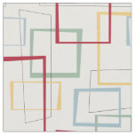 Funky Retro Mid-century Abstract Squares Fabric