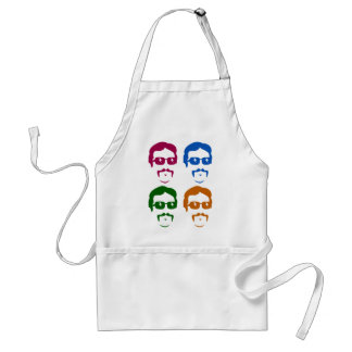 Funky Retro Mustache Man Adult Apron