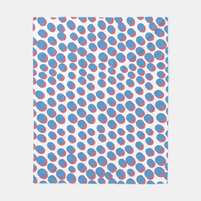 Funky Retro Neon: Vintage Seamless Fleece Blanket (Front)