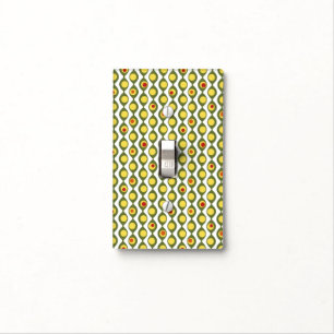 Funky Retro Olive Bead Custom Colors Pattern Light Switch Cover