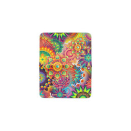 Funky Retro Pattern Abstract Bohemian Card Holder