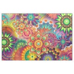 Funky Retro Pattern Abstract Bohemian Fabric