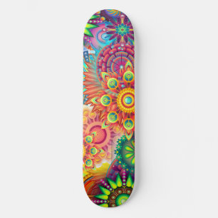 Funky Retro Pattern Abstract Bohemian Skateboard Deck