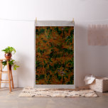 Funky Retro Style Abstract Tangerine Green Fabric