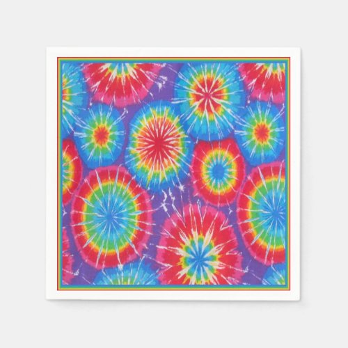 Funky Retro Tie Dye Napkins