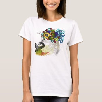 Funky Retro Trumpet Player T-shirt by gidget26 at Zazzle