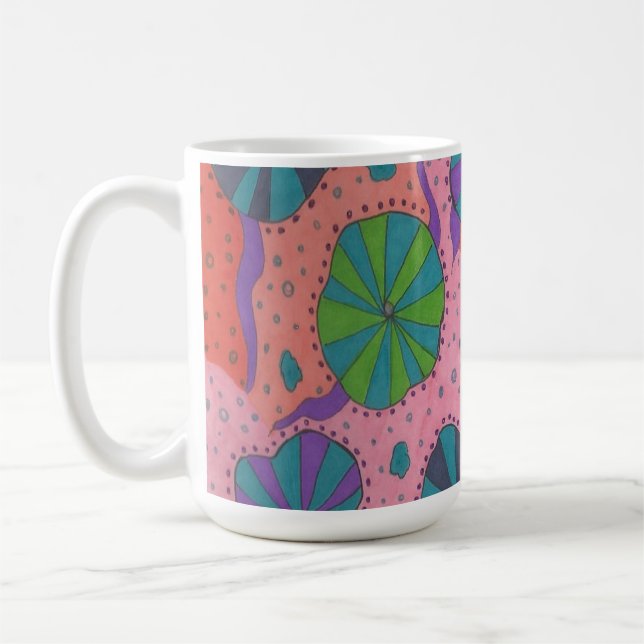Funky Retro Vibes Coffee Mug (Left)