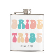 Funky Retro Vintage Bride Tribe Bachelorette Party Flask at Zazzle