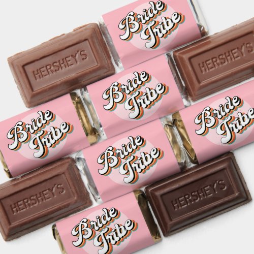 Funky Retro Vintage Bride Tribe Pink Bachelorette Hersheys Miniatures