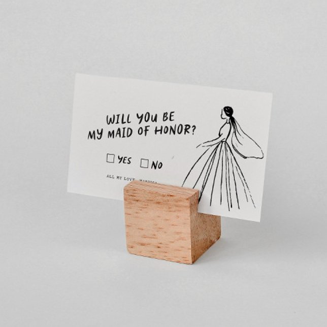 Funky Retro | Will You Be My Maid of Honor Enclosure Card (Creator Uploaded)