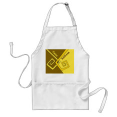 Funky Retro Yellow Lines Brown Yellow Kids Crafts Adult Apron at Zazzle