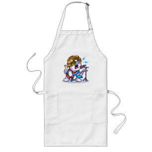 Funky Rockstar Cat – Cool Music Lover Kitty Long Apron