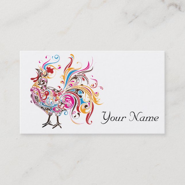 Funky Rooster Business Card (Front)