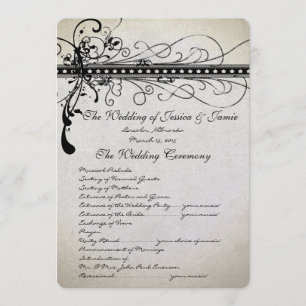 Funky Rustic Luxe Romantic Wedding Program