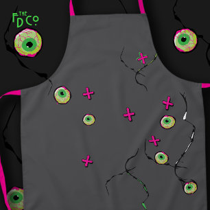 Funky Scary Cute Fun Zombie Bits Apron