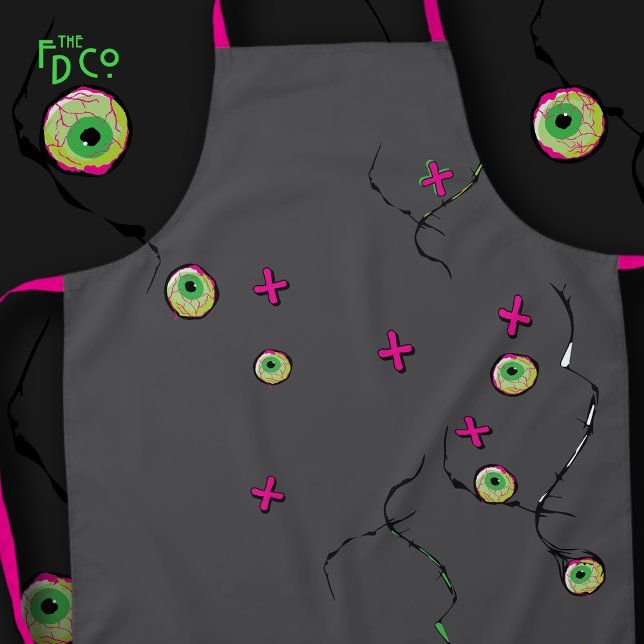 Funky Scary Cute Fun Zombie Bits  Apron (Creator Uploaded)