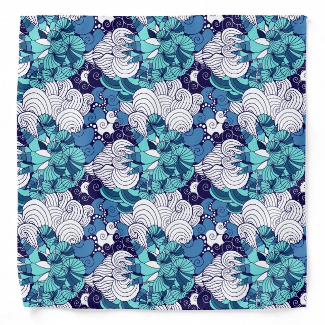 Funky Seashell Pattern Bandana (Front)