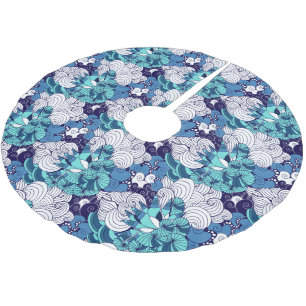 Funky Seashell Pattern Brushed Polyester Tree Skirt