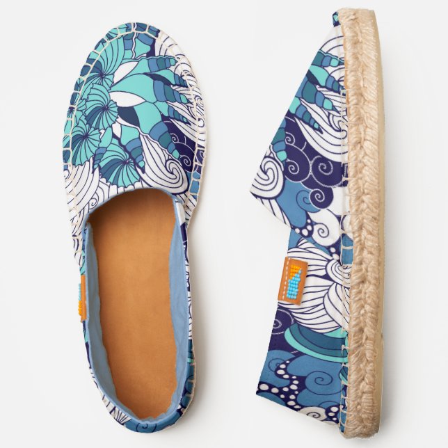 Funky Seashell Pattern Espadrilles (Side)