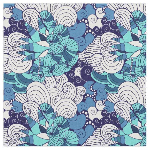 Funky Seashell Pattern Fabric