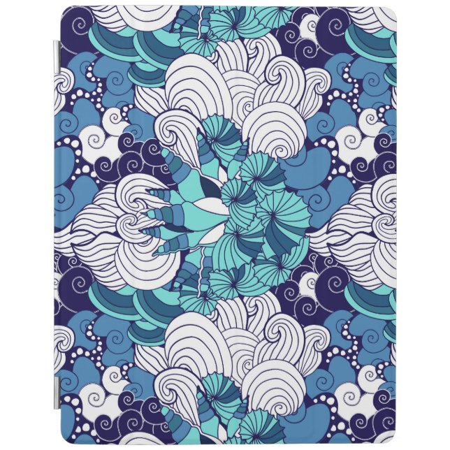Funky Seashell Pattern iPad Smart Cover (Front)