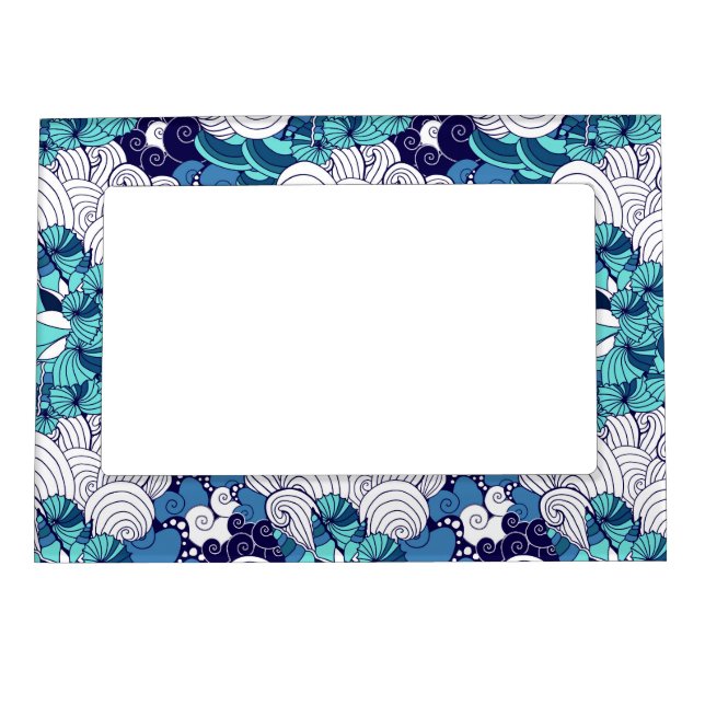 Funky Seashell Pattern Magnetic Photo Frame (Front)