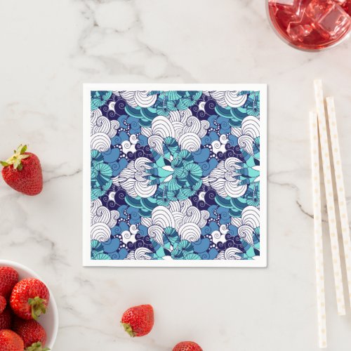 Funky Seashell Pattern Napkins