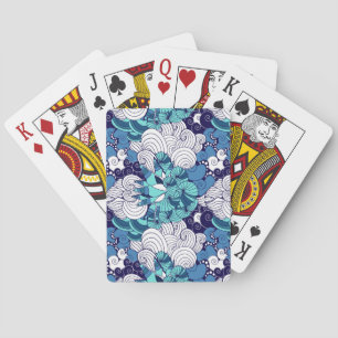 Funky Seashell Pattern Poker Cards