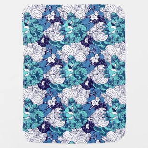 Funky Seashell Pattern Receiving Blanket