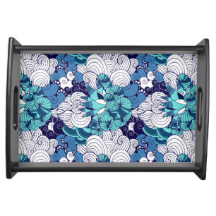 Funky Seashell Pattern Serving Tray