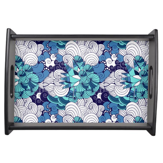 Funky Seashell Pattern Serving Tray (Front)