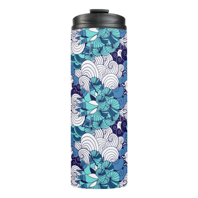 Funky Seashell Pattern Thermal Tumbler (Front)